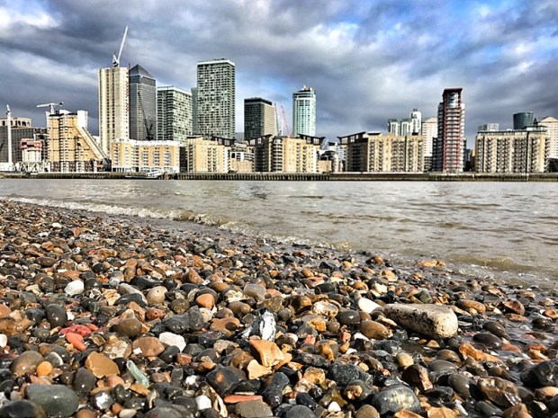 The Thames beach...