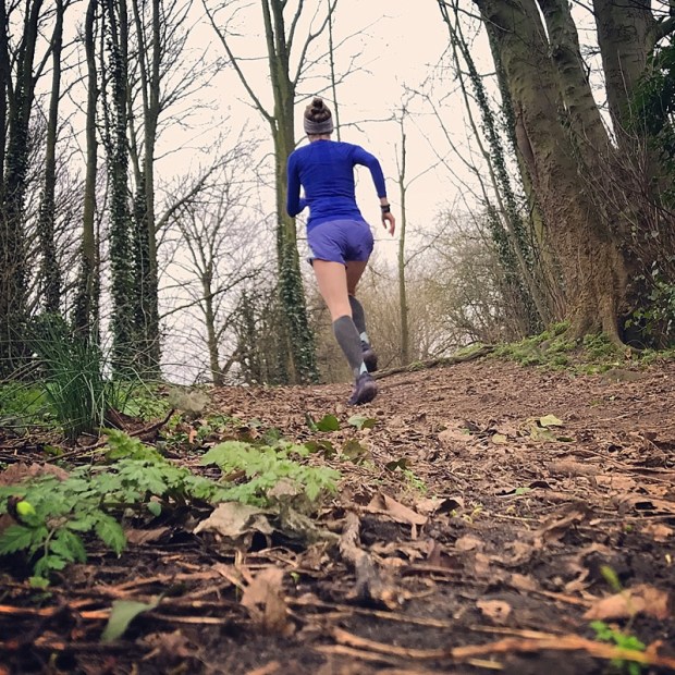 Powering up the hill at parkrun!